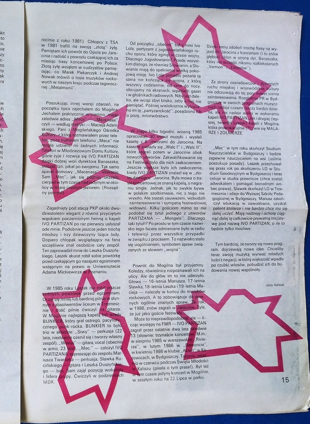 Partyzanckie rodziny - różowa grafika